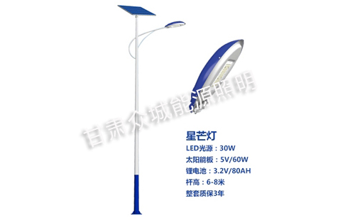 清水太阳能路灯核心技术参数解读